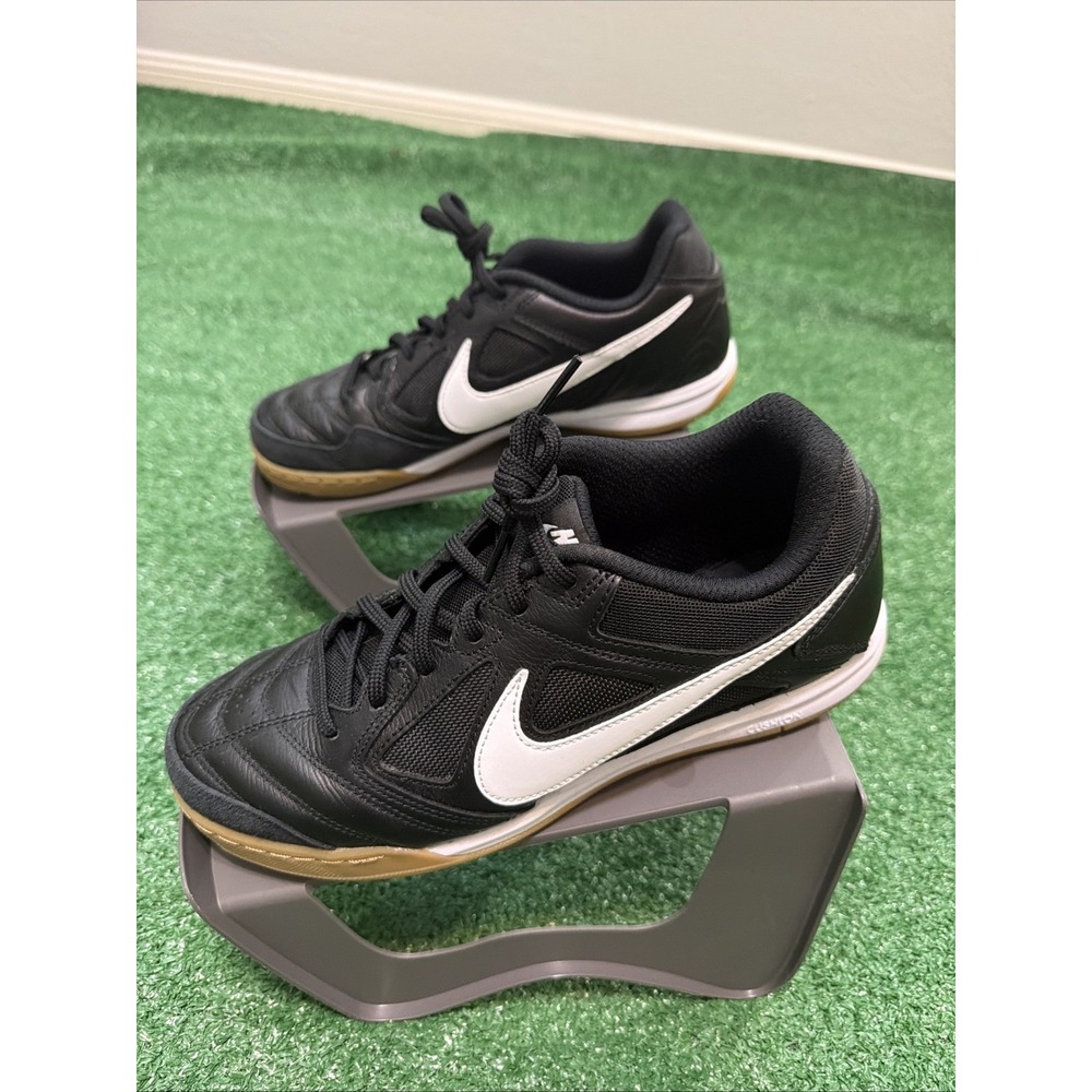 Nike Gato Black/White Gum Low Top Men's 8.5 Leather Sneakers HQ6019-001